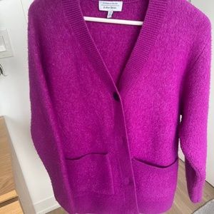 Purple Oversize Cardigan OTHER STORIES